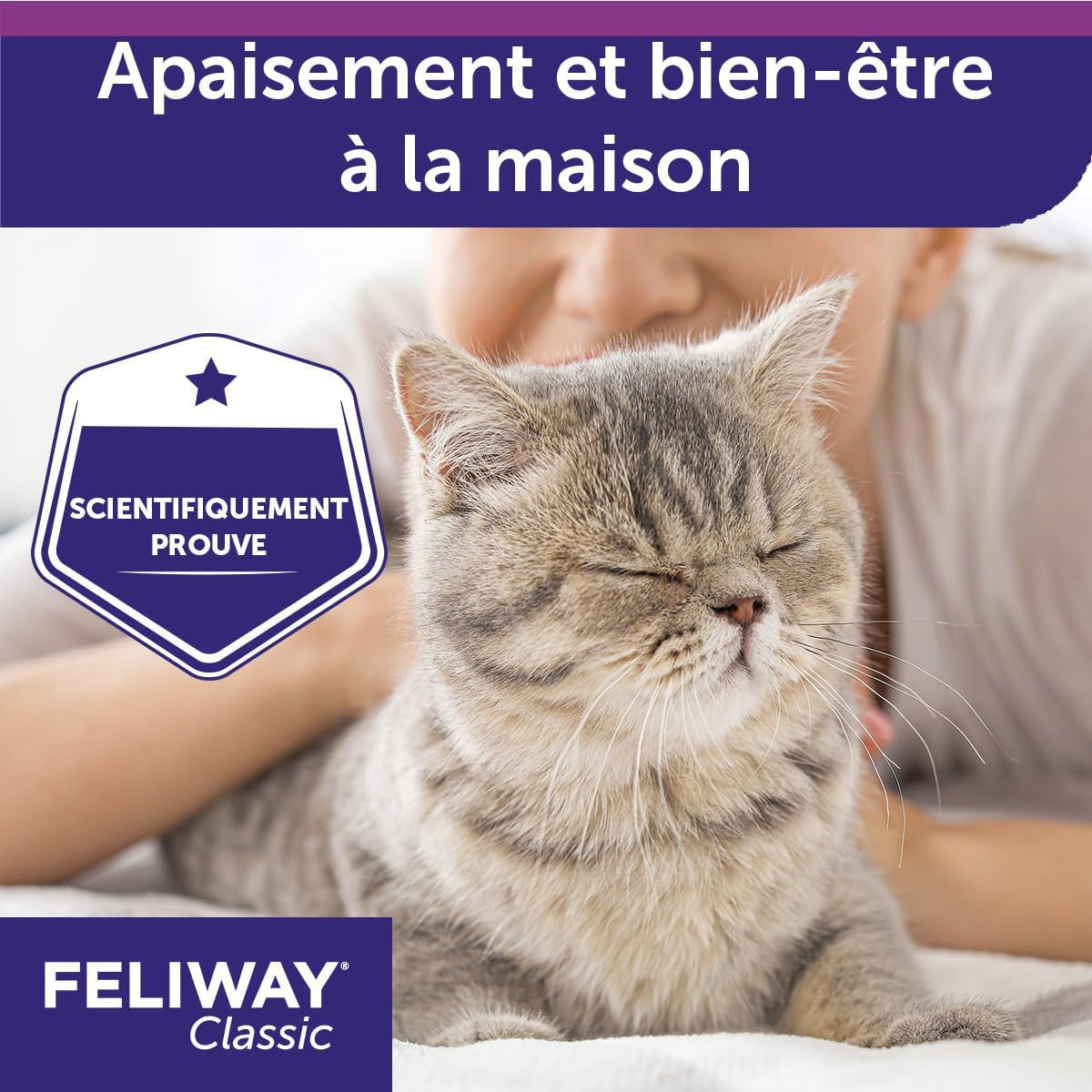 Classic Spray 60 Ml - Phéromones Apaisantes Pour Chats - Apaise Les Chats À La Maison Et Réduit Le Stress Lors Du Transport - Recommandé Par Les Vétérinaires - Scientifiquement Prouvé